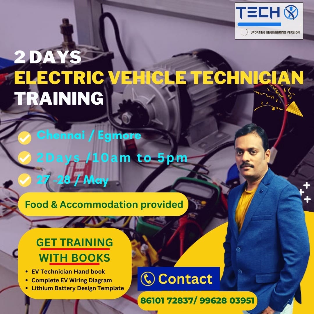 2 Days Electric Vehicle Technician Workshop With Live demo Tech-EV 2023